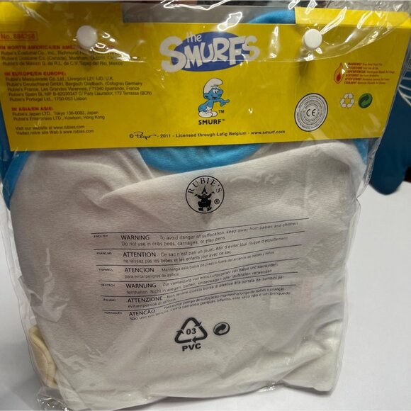 Smurfs Girl Costume  Smurfette Girl Size Medium  8-10 yrs - Picture 3 of 10